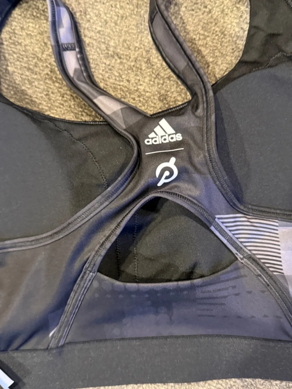 NWT Adidas x Peloton Sports Bra black and gray women’s size 1X